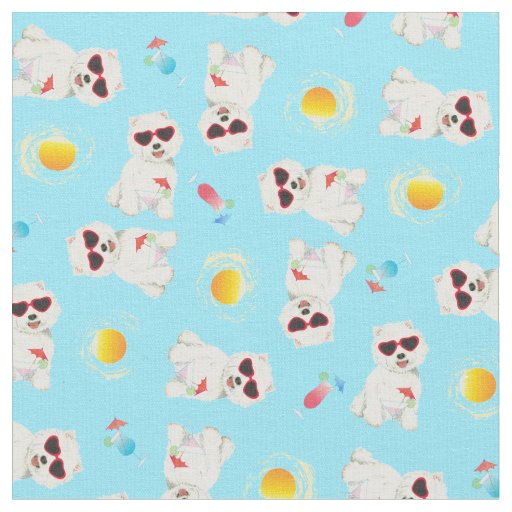 Summer Westie Fabric