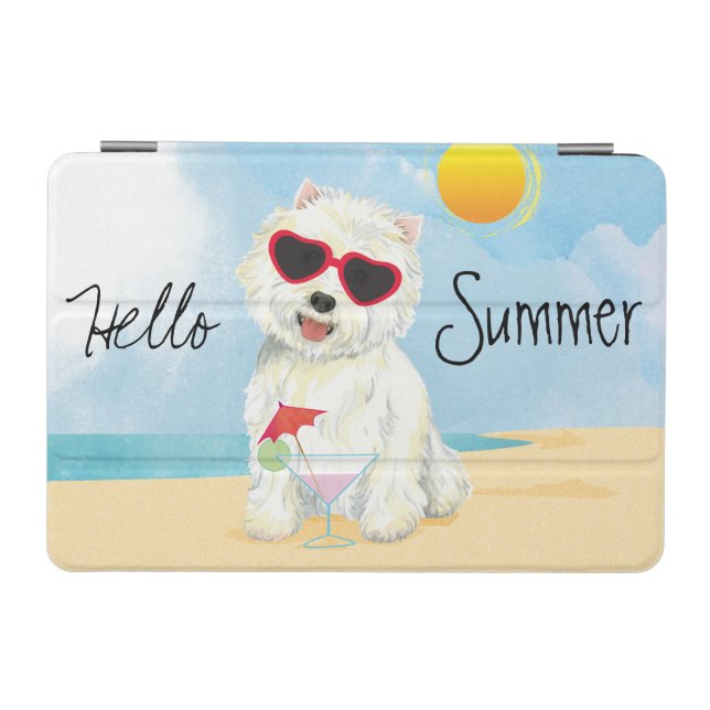 Summer Westie iPad Mini Cover (Horizontal)