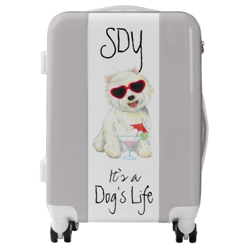 Summer Westie Luggage