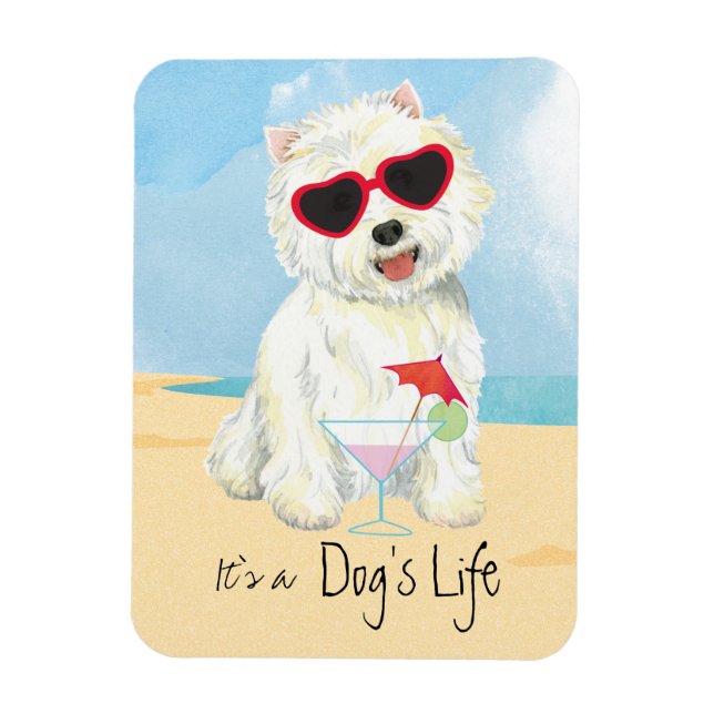Summer Westie Magnet (Vertical)