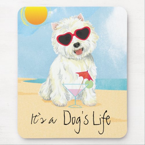 Summer Westie Mouse Pad