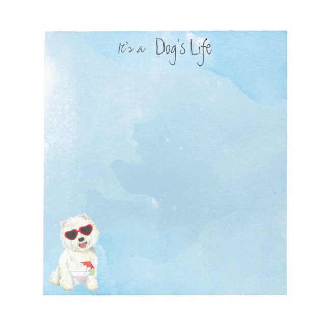 Summer Westie Notepad (Front)