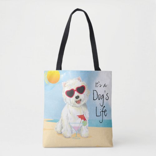 Summer Westie Tote Bag