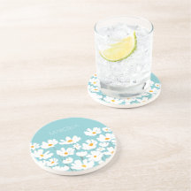 Summer White Cosmos Flowers Custom Name