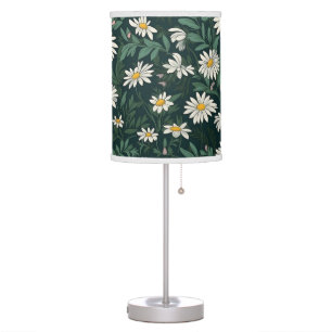 Summer White Daisy Meadow Table Lamp