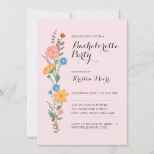 Summer Wildflower Bachelorette Party Invitation