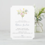 Summer Wildflower Bouquet Bridal Shower Invitation (Standing Front)