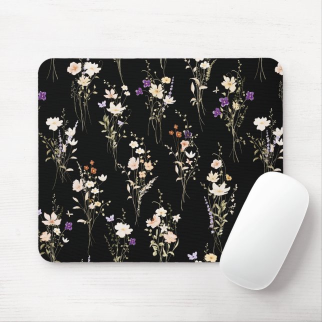 Summer Wildflower Bouquets Abstract Design Mouse Pad (With Mouse)