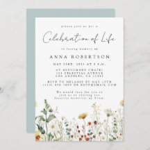 Summer Wildflower Celebration of Life Funeral