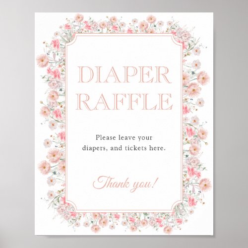 Summer Wildflower Diaper Raffle Baby Shower