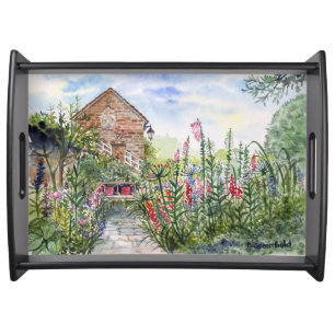 Summer Wildflower English Garden in York Serving Tray