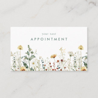 Summer Wildflower Field Appointment Card