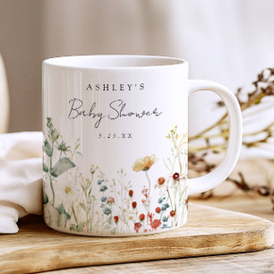 Summer Wildflower Field Baby Shower Favor Coffee Mug