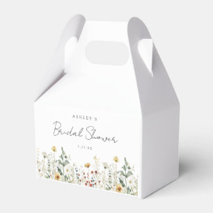 Summer Wildflower Field Bridal Shower Favor Boxes