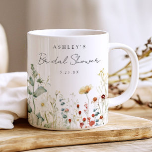 Summer Wildflower Field Bridal Shower Favor Coffee Mug
