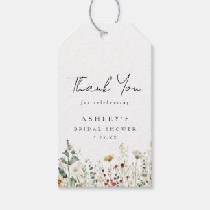 Summer Wildflower Field Bridal Shower Gift Tags