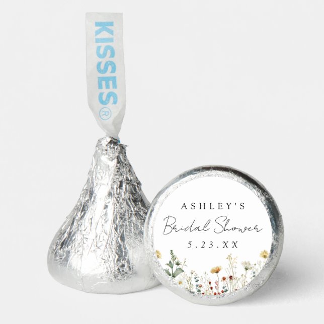 Summer Wildflower Field Bridal Shower Hershey®'s Kisses® (Front)