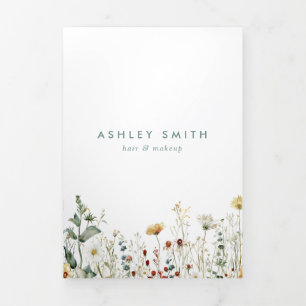 Summer Wildflower Field Brochure Tri-Fold Program