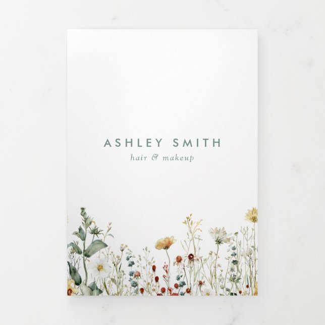 Summer Wildflower Field Brochure Tri-Fold Program (Cover)