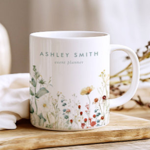 Summer Wildflower Field Business Coffee Mug