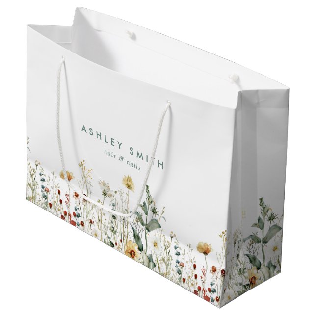 Summer Wildflower Field Business Large Gift Bag