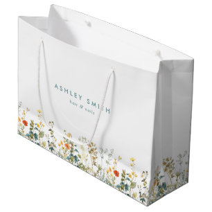 Summer Wildflower Field Business Large Gift Bag