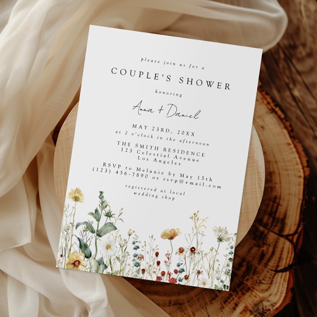 Summer Wildflower Field Couple's Shower Invitation (Creator Uploaded)