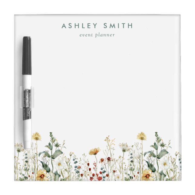 Summer Wildflower Field Dry Erase Board (Front)