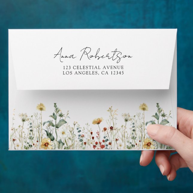 Summer Wildflower Field Envelope (Hand)