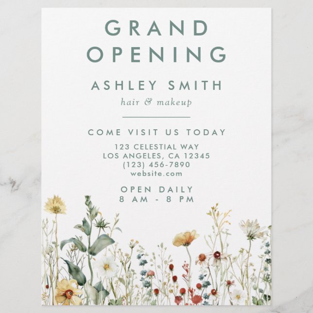 Summer Wildflower Field Flyer (Front)