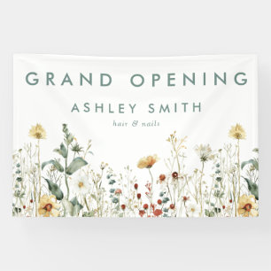 Summer Wildflower Field Grand Opening Banner
