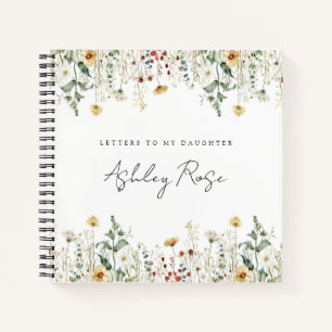 Summer Wildflower Field Letters to My Daughter Notebook