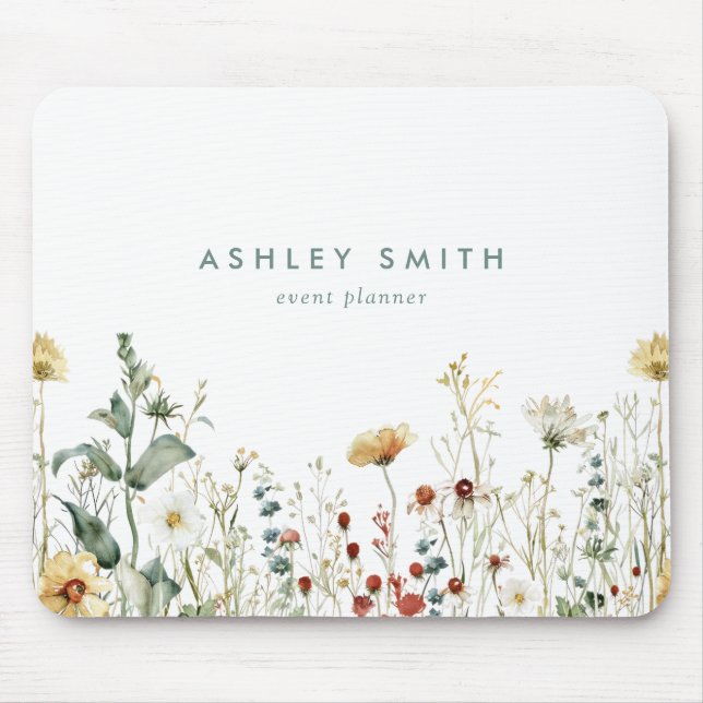 Summer Wildflower Field Mouse Pad (Front)