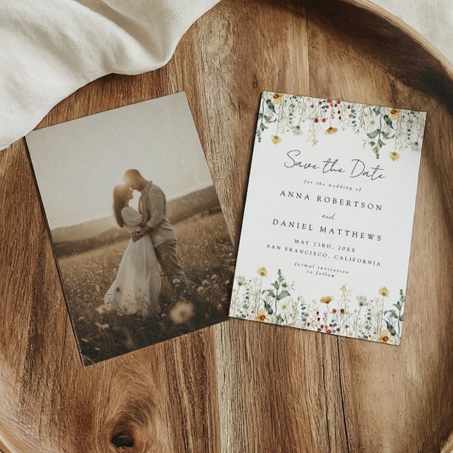 Summer Wildflower Field Photo Save The Date (Creator Uploaded)