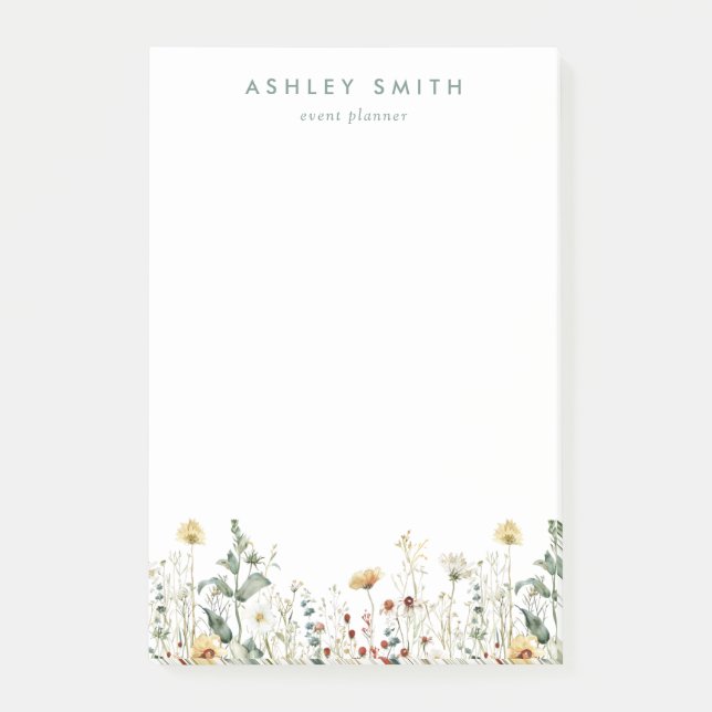 Summer Wildflower Field Post-it Notes (Front)