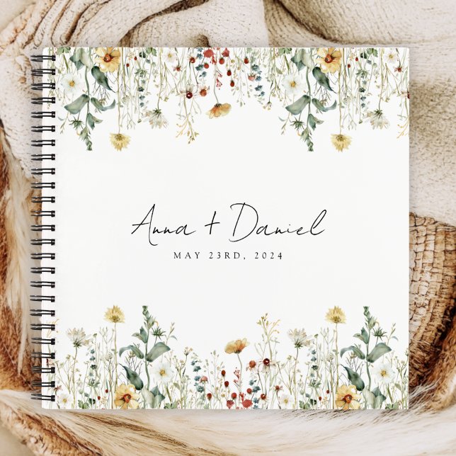 Summer Wildflower Field Wedding Guest Book (Creator Uploaded)