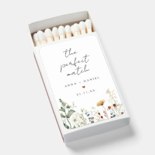 Summer Wildflower Field Wedding Matchboxes