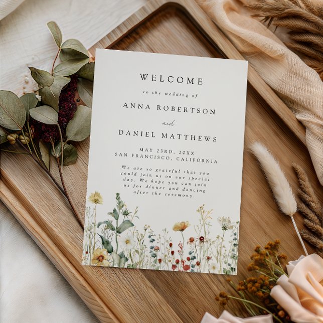 Summer Wildflower Field Wedding Program (Creator Uploaded)