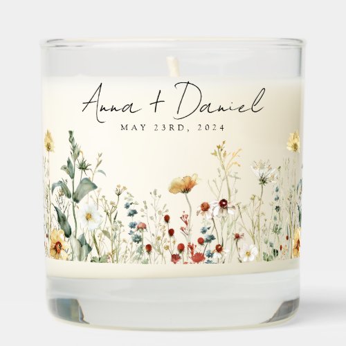 Summer Wildflower Field Wedding Scented Candle