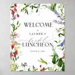 Summer Wildflower Floral Bridal Luncheon Welcome Poster at Zazzle