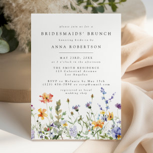 Summer Wildflower Garden Bridesmaids Brunch Invitation