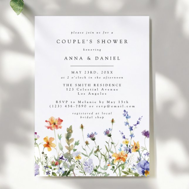 Summer Wildflower Garden Couple's Shower Invitation (Creator Uploaded)