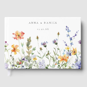 Summer Wildflower Garden Wedding Guest Book