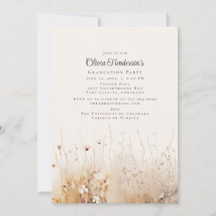 Summer Wildflower Graduation Invitation