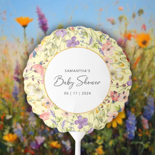 Summer Wildflower Meadow Baby Shower Balloon