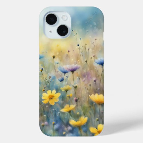 Summer Wildflower Meadow iPhone 15 Case
