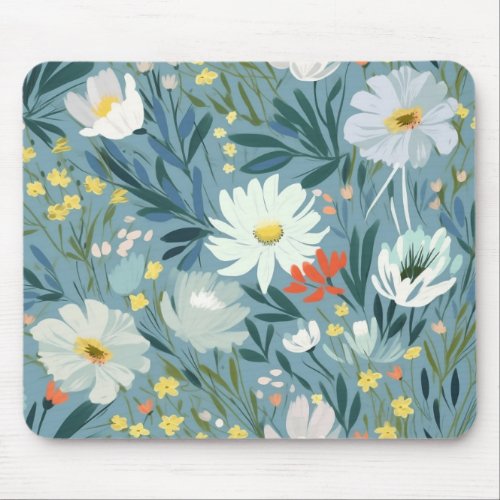 Summer Wildflower Meadow Design Mouse Pad