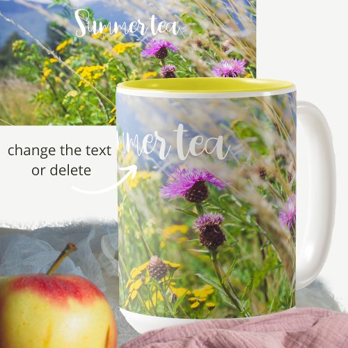 Summer Wildflower Meadow Two_Tone Coffee Mug