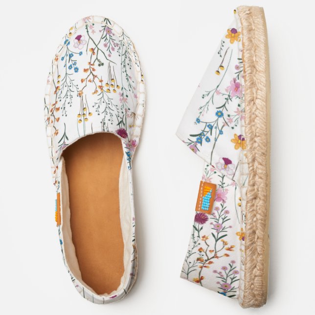 Summer Wildflower Pattern Espadrilles (Side)