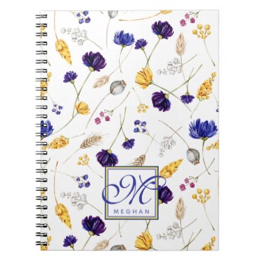 Summer Wildflower Pattern Monogrammed